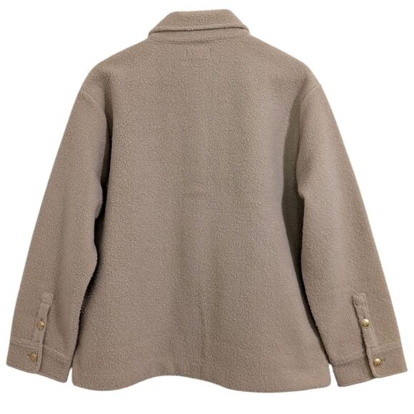 J.Crew Bouclé shirt-jacket Women's Large - Sandstone Style CF098 NWOT - Picture 3 of 9